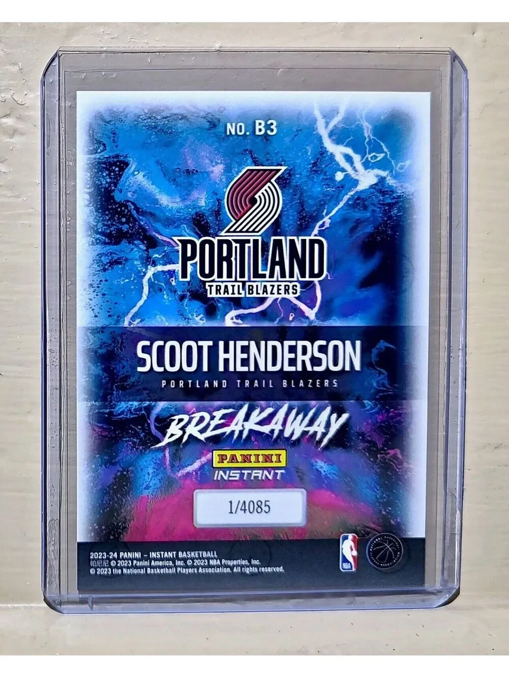 Scoot Henderson 2023-24 Panini NBA Breakaway Basketball #3 Rookie Card 1 of 4085